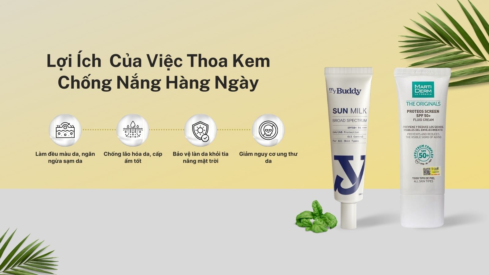 Kem chống nắng bảo vệ làn da khỏi tác hại của tia UV